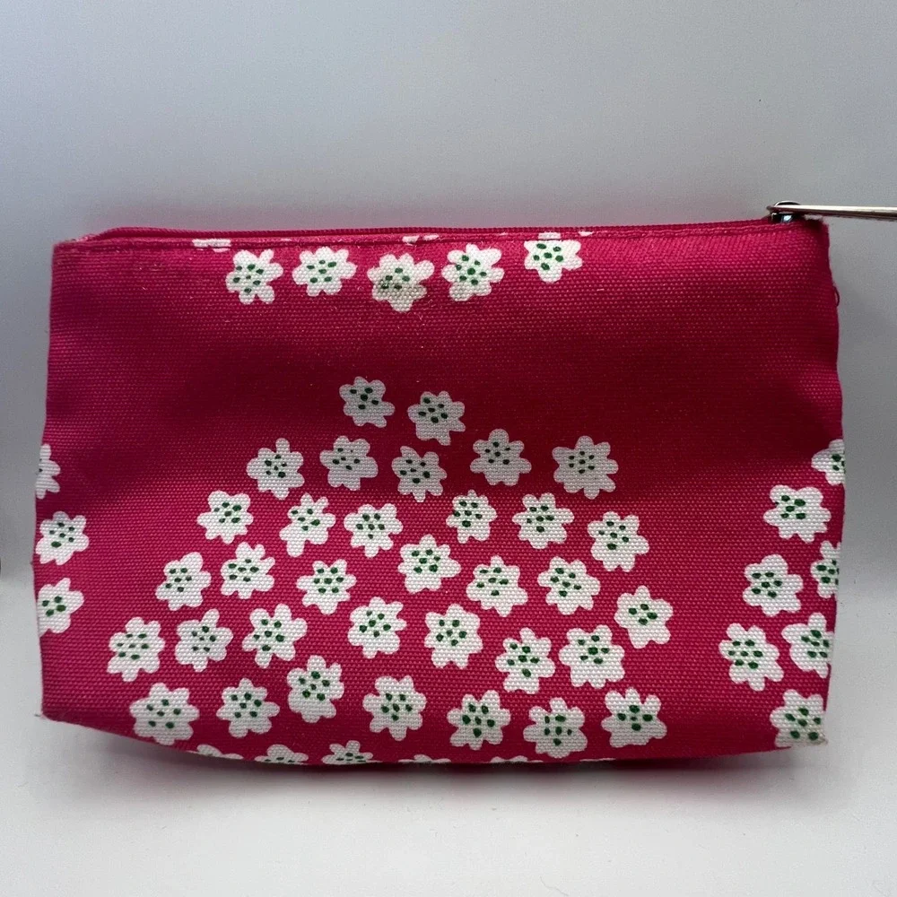 Marimekko for Clinique Floral Cosmetic Bag Pink White Green Retro Iconic